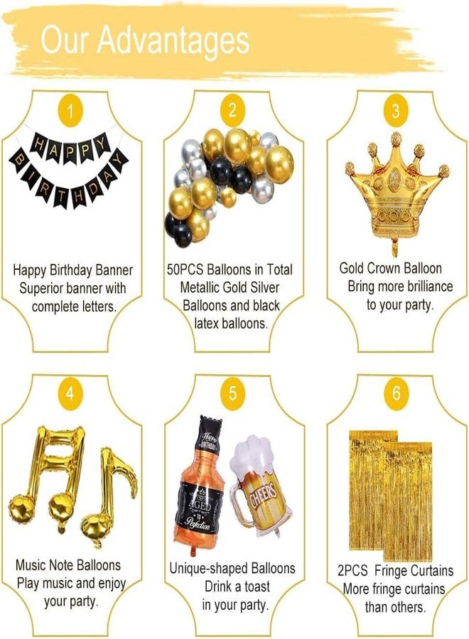BIEUFBJI Beer Happy Birthday Decorations Beer Balloon Birthday Party Baby Shower Men Beer Decorations - Image 3
